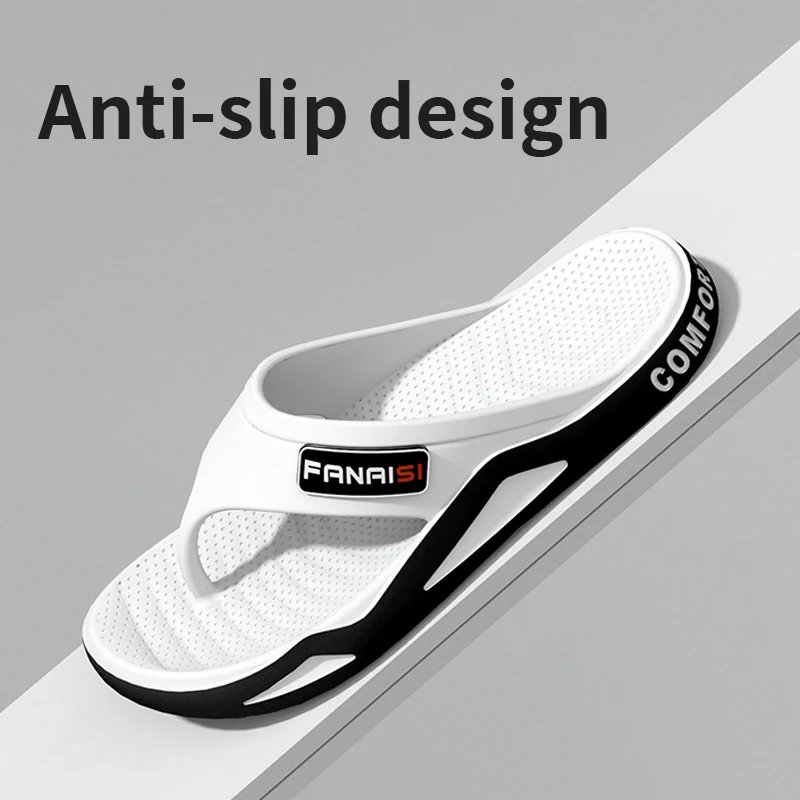 Flip-Flops For Men Breathable Comfortable Beach Sandals for Men Casual Shoes Flip-Flops Fashion Slippers for Outdoors