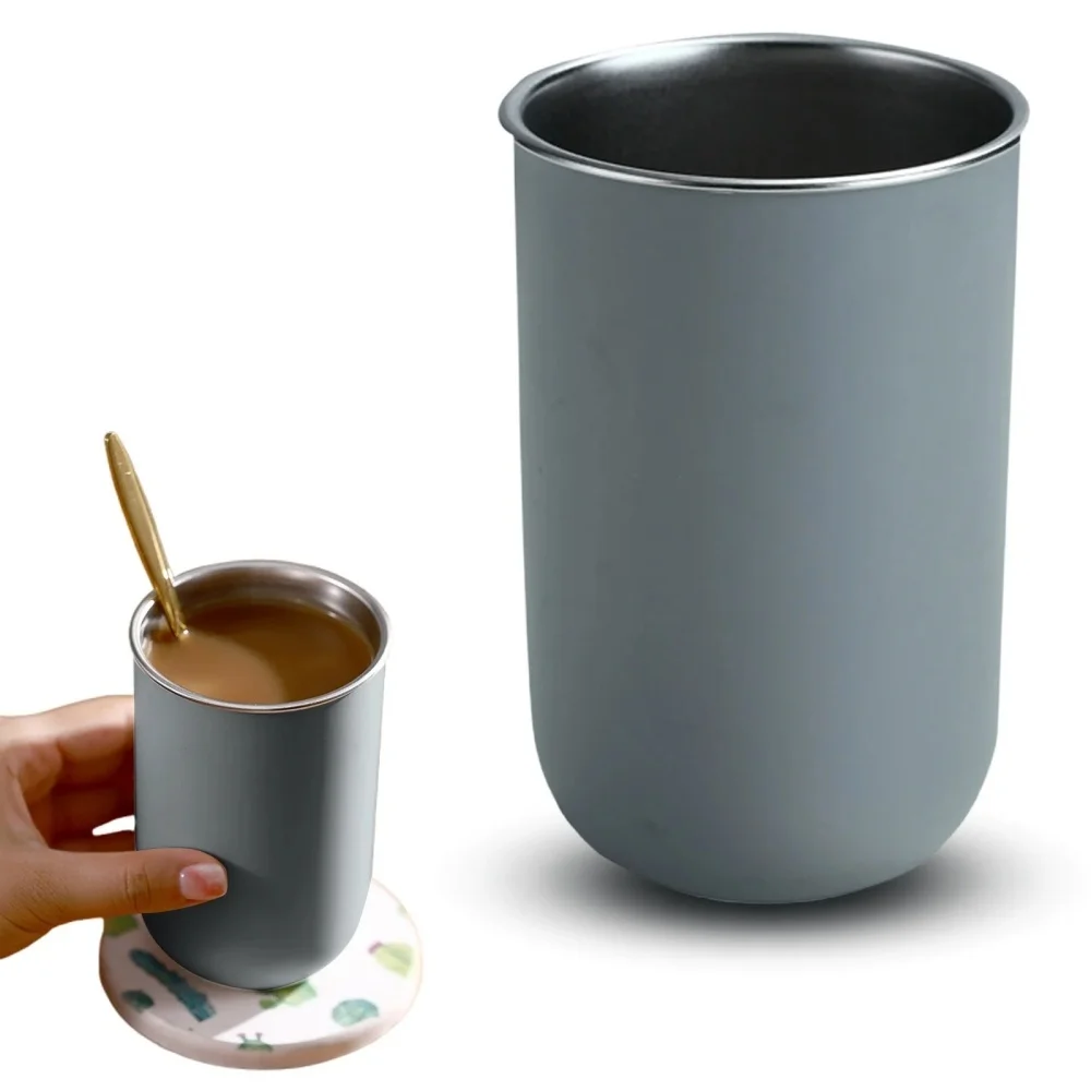 Isolierte Kaffeetasse und Mundwasserbecher aus Edelstahl, schlanker, isolierter Kaffeebecher, hitzebeständiger isolierter Getränkebecher
