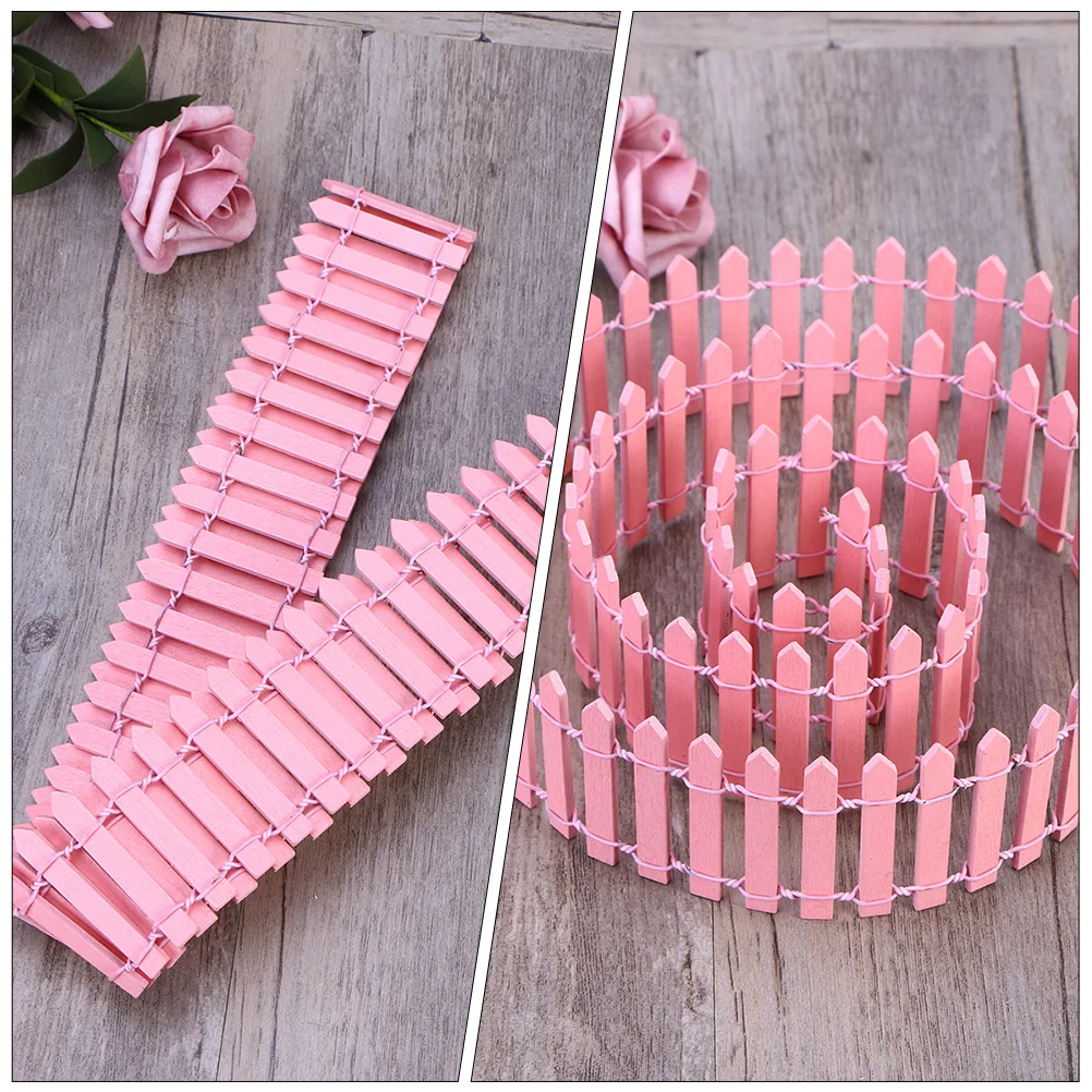 

2 Pcs Mini Fence Small Picket Garden Lattice Edge Decoration Short House Plants Wooden Iron Christmas Tree Fences DIY Landscape