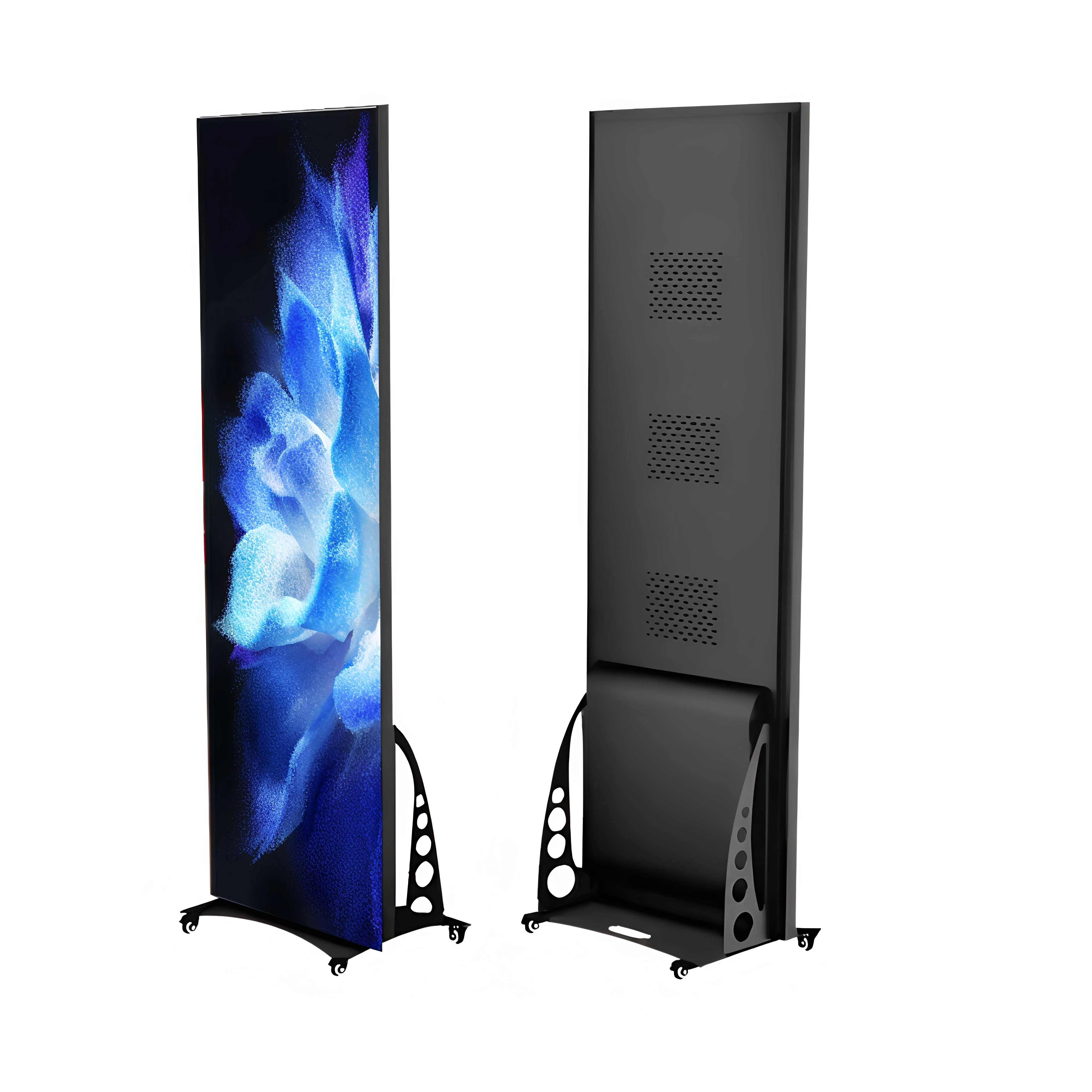 HD Portable P1.536 GOB Indoor LED Poster Display Screen Foldable For Elevator & Retail Store Advertising
