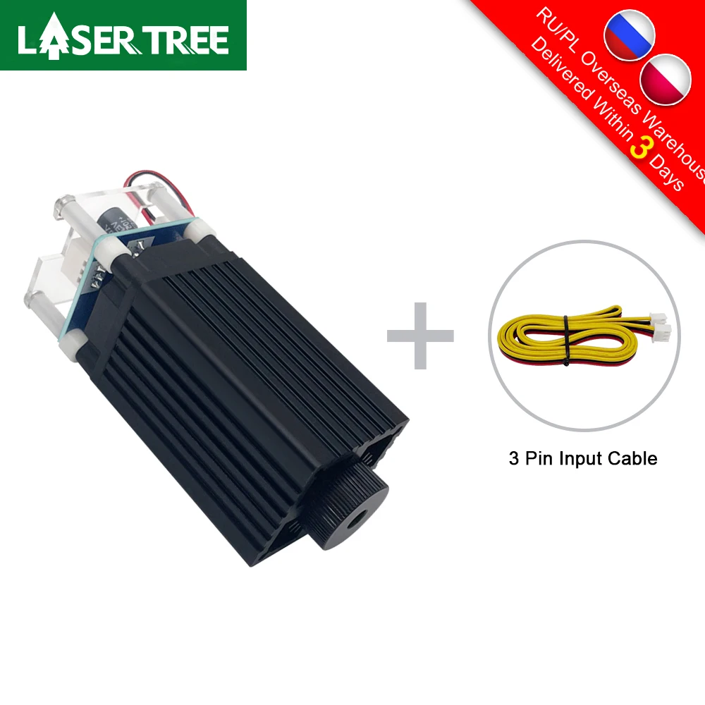 Árbol láser 80W/40W/30W/20W cabezal láser para grabador CNC corte de madera herramientas láser DIY 450nm TTL/PWM módulo láser de luz azul