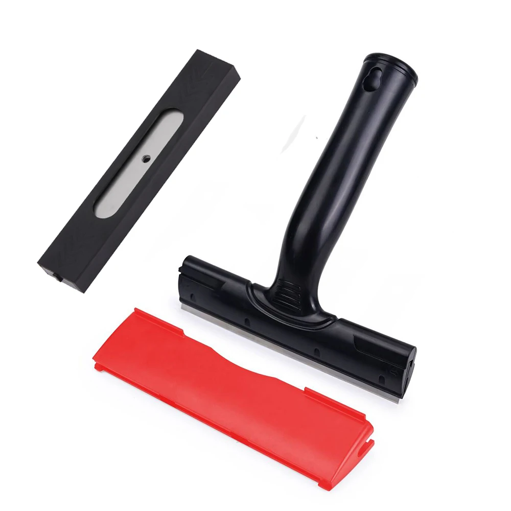 FOSHIO Handheld Adhesive Film Glue Scraping Tool Handled Metal Blade Sticker Remover Household Wallpaper Dirt Cleaning Squeegee