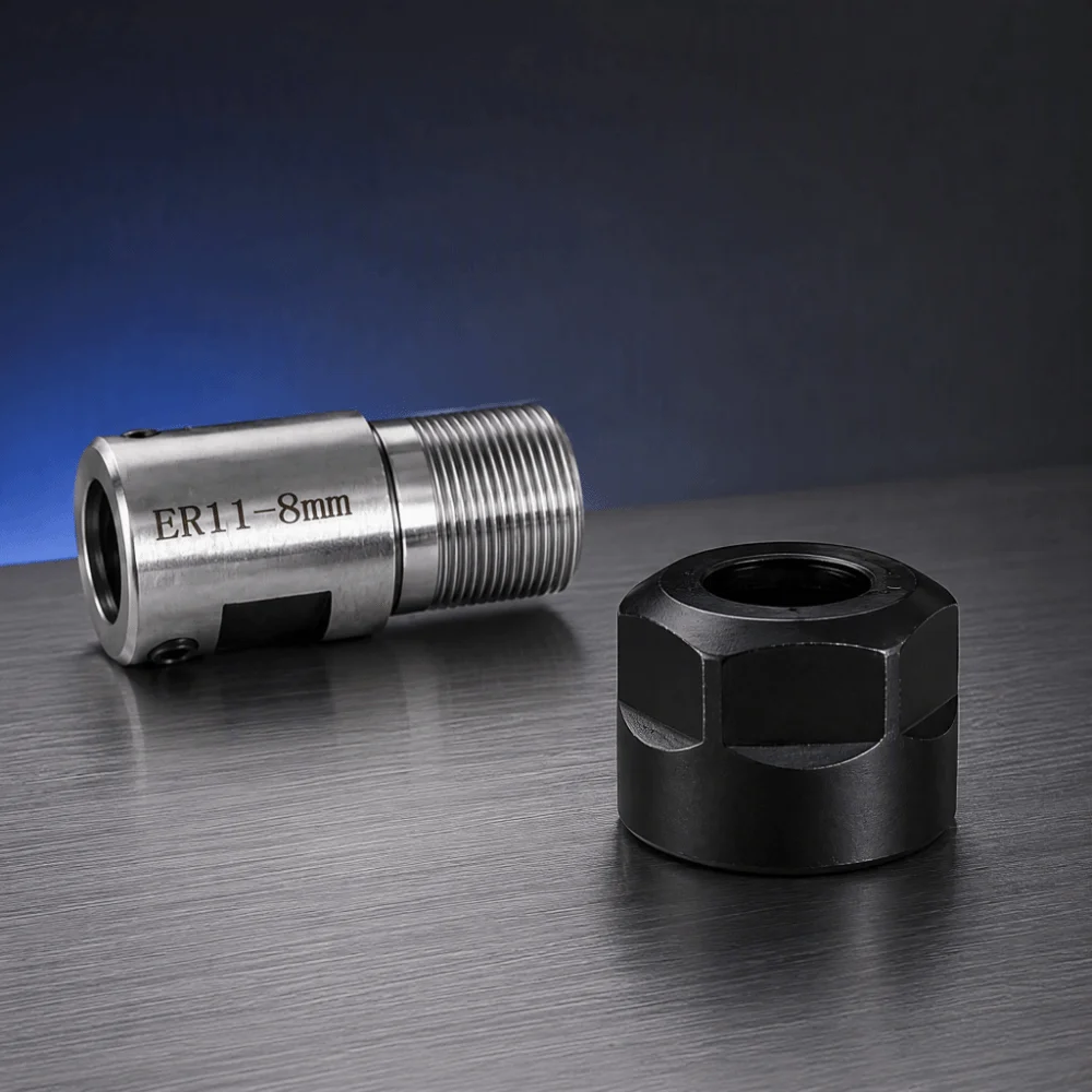 8MM Inner Diameter Collet Chuck Extension Precision Ground High Speed Compatible Spindle Extension Rod Steel Material