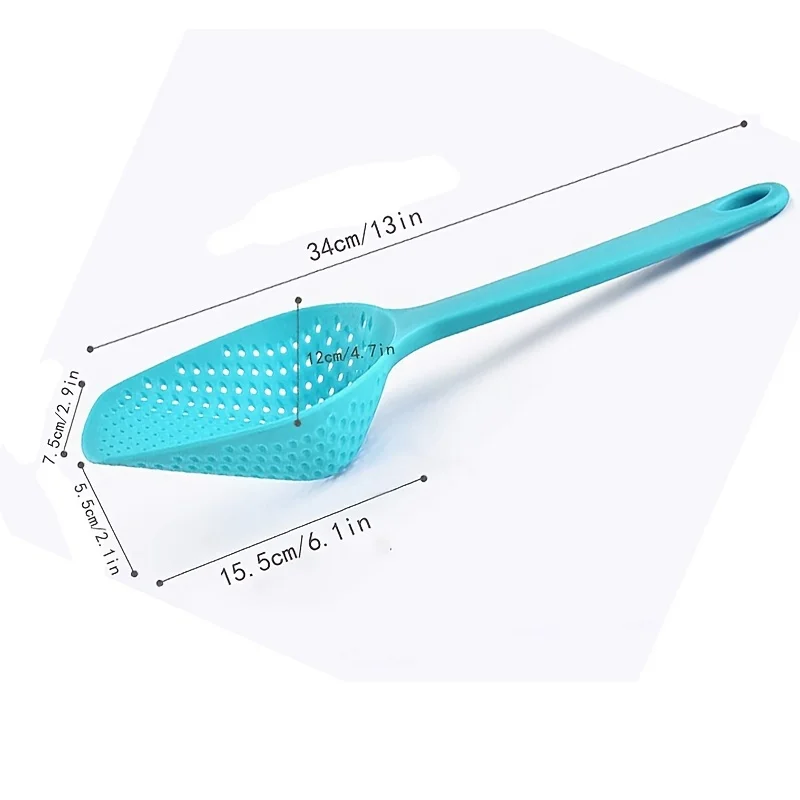 Large Scoop Colander Strainer, Multifunctional Plastic Pasta Spoon Drain Shovel Strainers Long handle for Kitchen Cooking