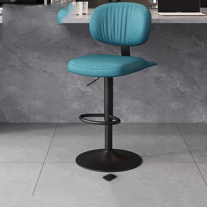 Height With Back Bar Chairs Adjustable Reception Desks Metal Swivel Bar Stools Relaxing Soft Bancos De Bar Trendy Furniture