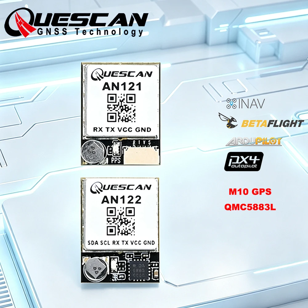 QUESCAN Tiny 10Hz M10 GPS Module with Compass for FPV Flight Controllers SpeedyBee DAKEFPV FLYWOO HGLRC M10 GPS Betaflight INAV