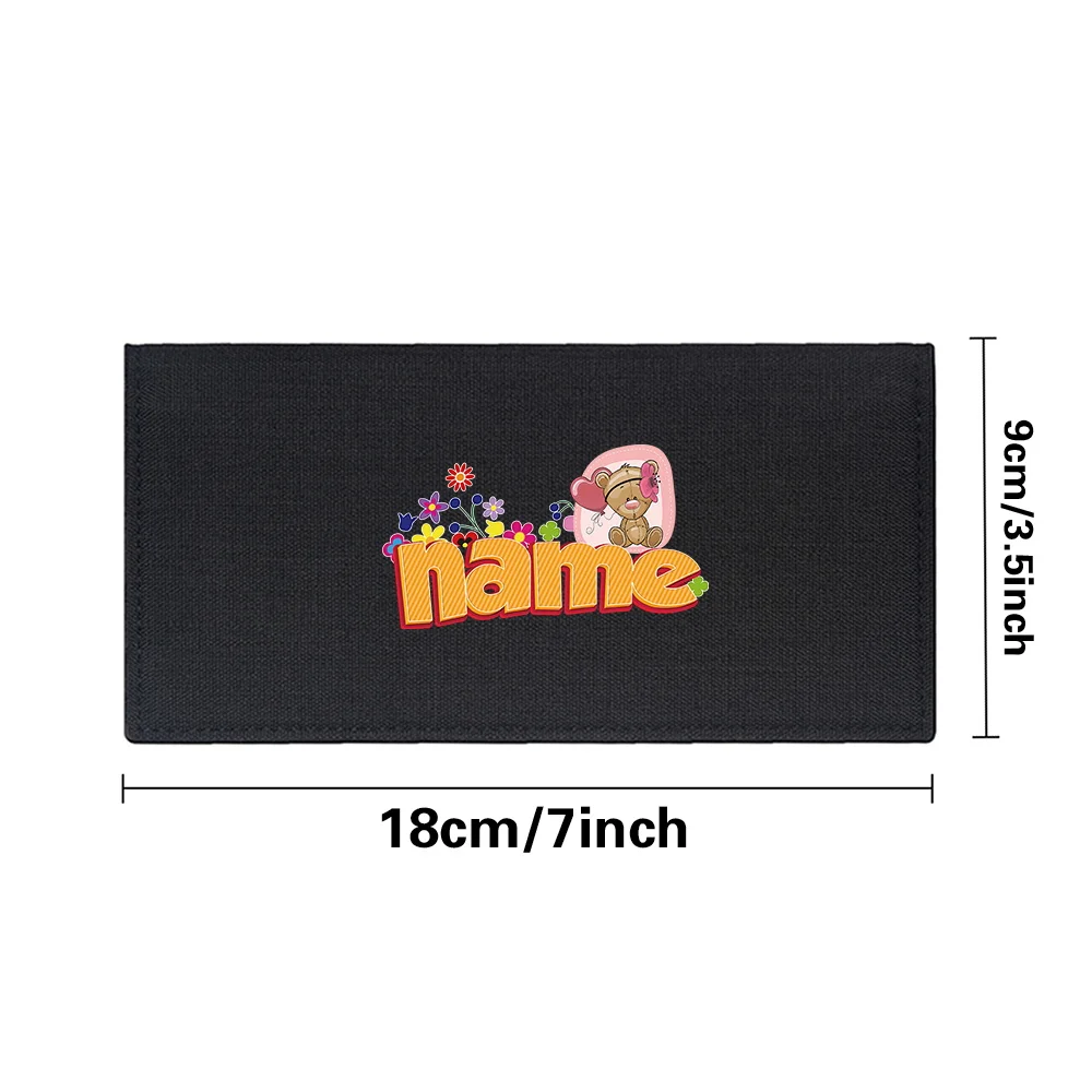 Personalized Customized Name Wallet Fashion Coin Pouch Id Card Holder Pocketbook Foldable Money Clip Bank Card Storage Purse