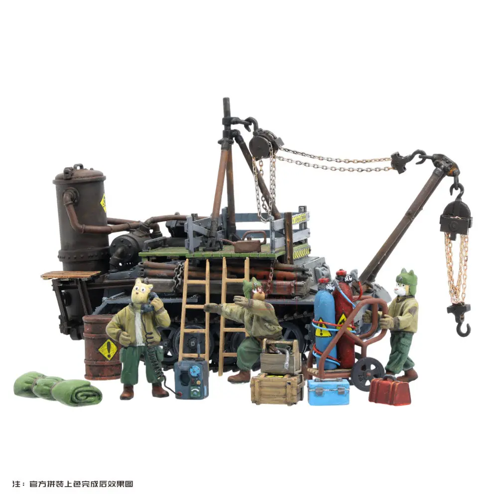 1/72 Flyhawk model building kits FH3601 The Busy Maintenance Brigade & Versatile Mobile Light Repair Vehicle MRV-1L
