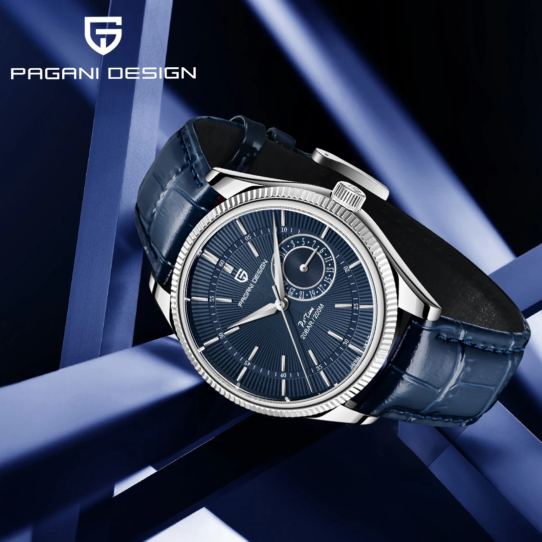 

Pagani Design Luxury Men's Quartz Watch Top Brand 40MM Sapphire VH65 200m Waterproof Diving Leather Man Chronograph Reloj Hombre