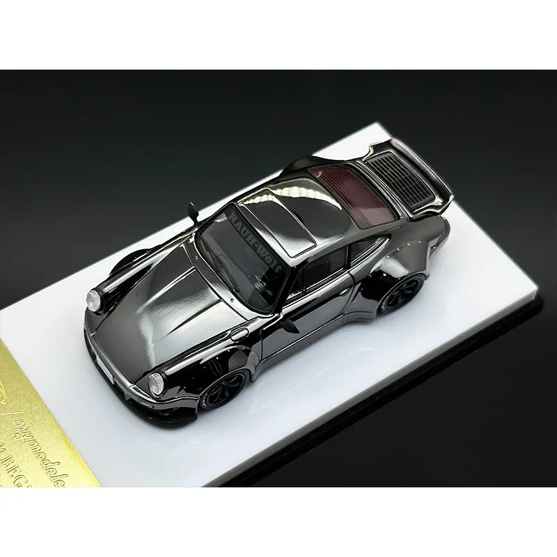 

MC 1:64 RWB 930 Whale Wing Chrome Gray Diecast Diorama Car Model Collection Toys