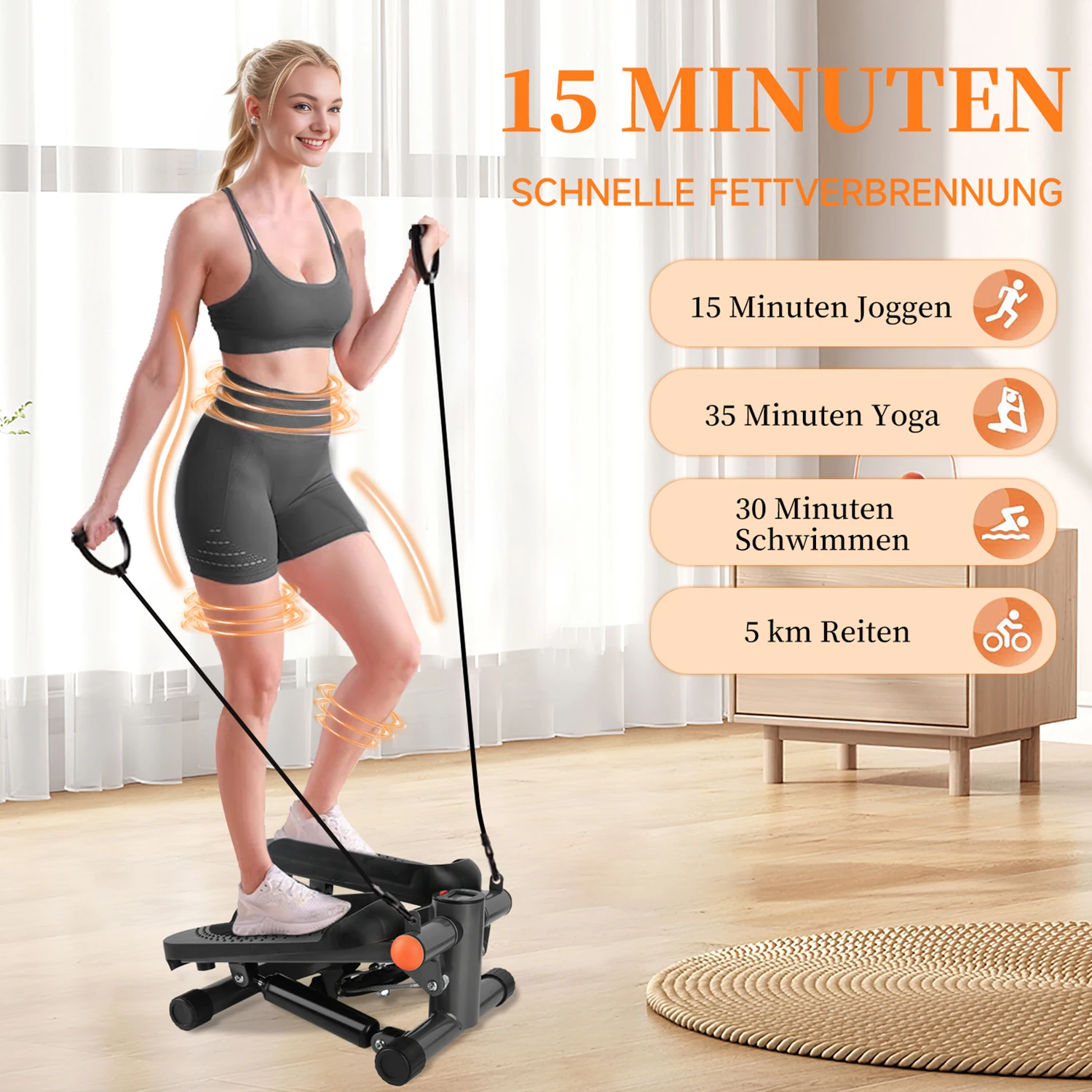 Silent Mini Stepper Home Type Indoor Fitness Exercise Multi-functional Stepper total body workout