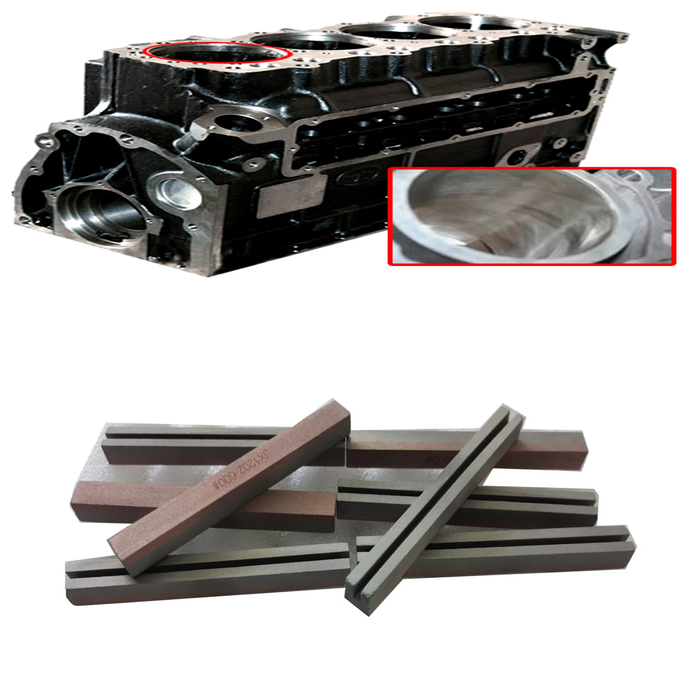 Engine Boring Block Rottler Honing Stick Diamond Honing Stone 100x7.9x7.9MM Abrasive Stone Tool 5 Pieces