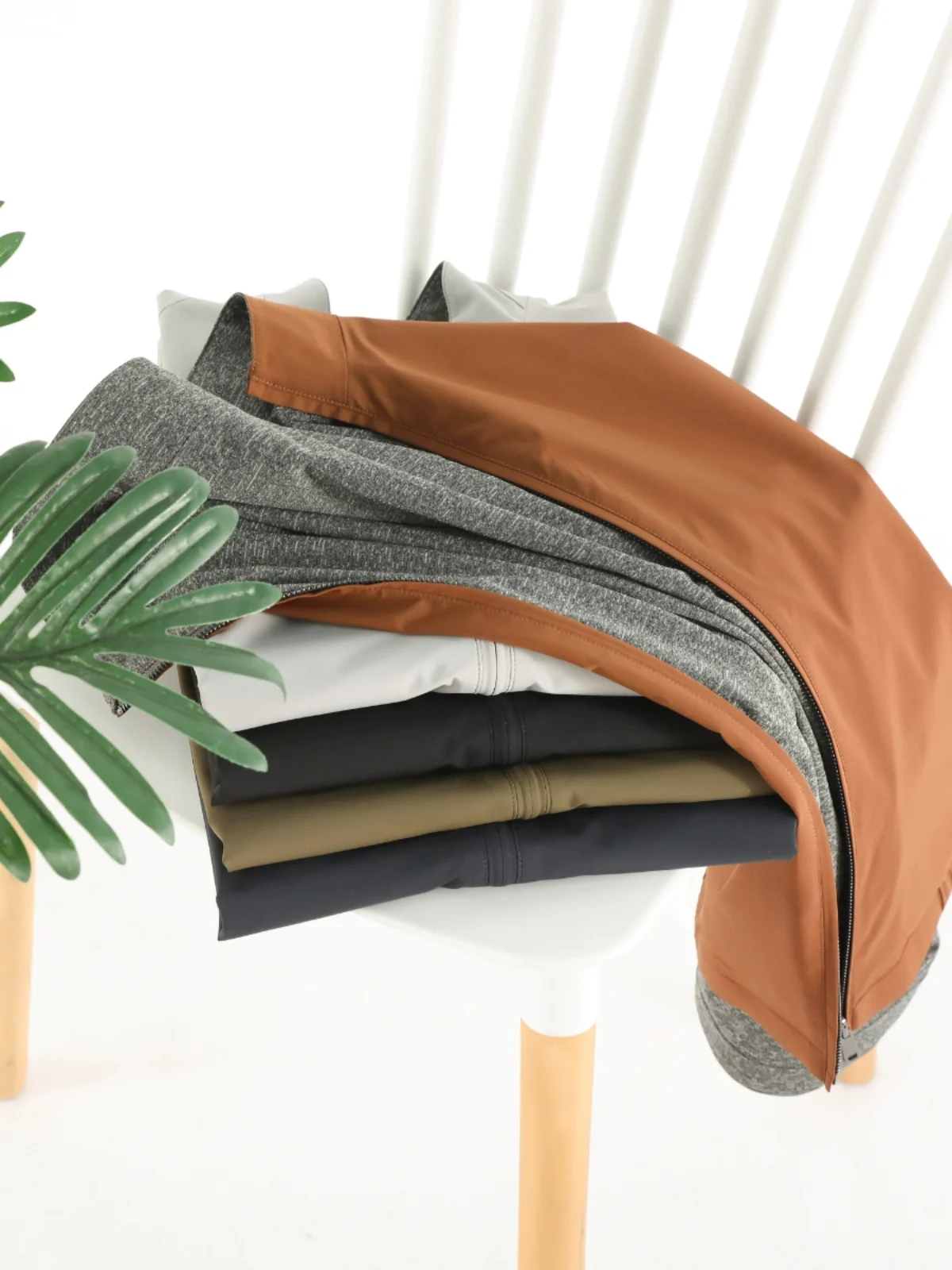 سترة إيطالية فاخرة لربيع 2025 جديدة للرجال للترفيه في الهواء الطلق على الوجهين سترة مكدسة بياقة واقفة #6