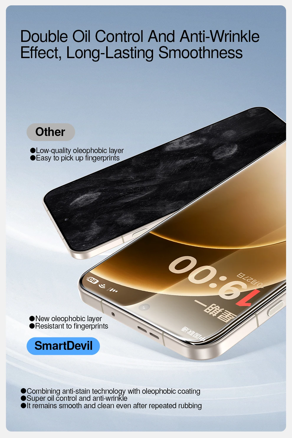 SmartDevil Staubfreie Kabinen-Hartglasfolie für OnePlus 15 Ace 6, HD-Displayschutzfolie für OnePlus Ace 5 Pro, Anti-Fingerabdruck – Detail 9
