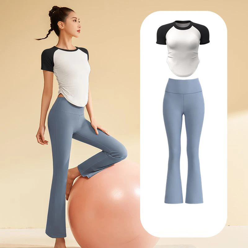 Early Spring Women's Yoga Workout Set Running Fitness Pilates Outdoor 2 Piece Yoga Set Comfortable Sweat Wicking Matching Sets