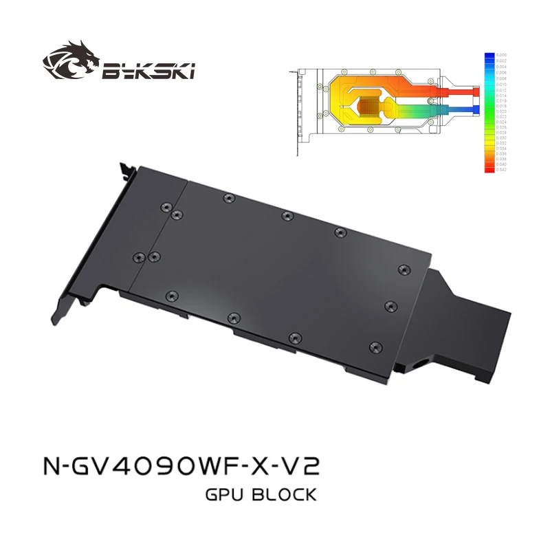 

Блок графического процессора Bykski N-GV4090WF-X-V2 для GIGABYTE RTX 4090 WINDFORCE V2/Turbo видеокарты/полный охладитель воды, медный радиатор
