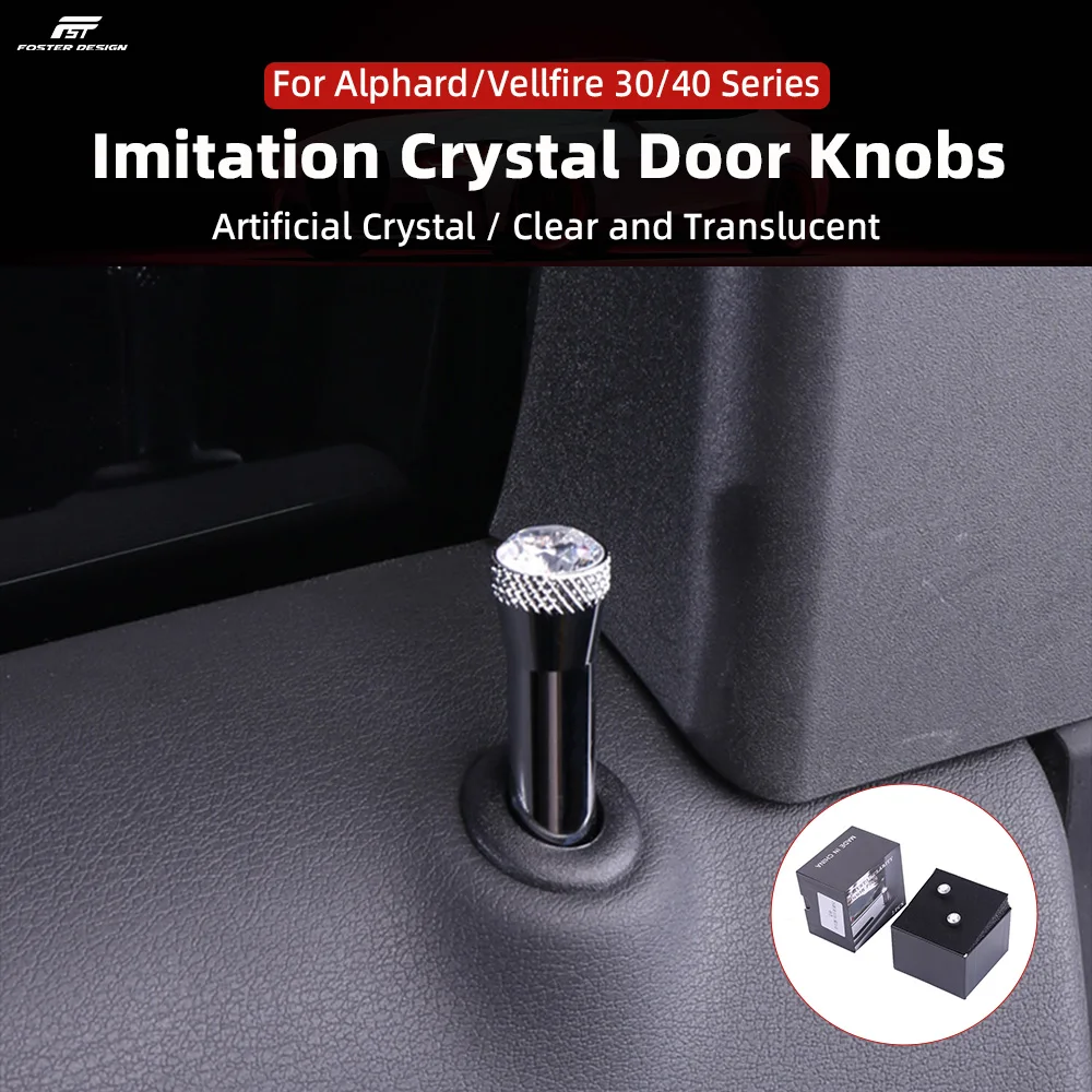 

Artificial Crystal Door Knobs For 2024+ Toyota Alphard Vellfire 40 Series MPV Artificial Crystal Door Handle Accessories
