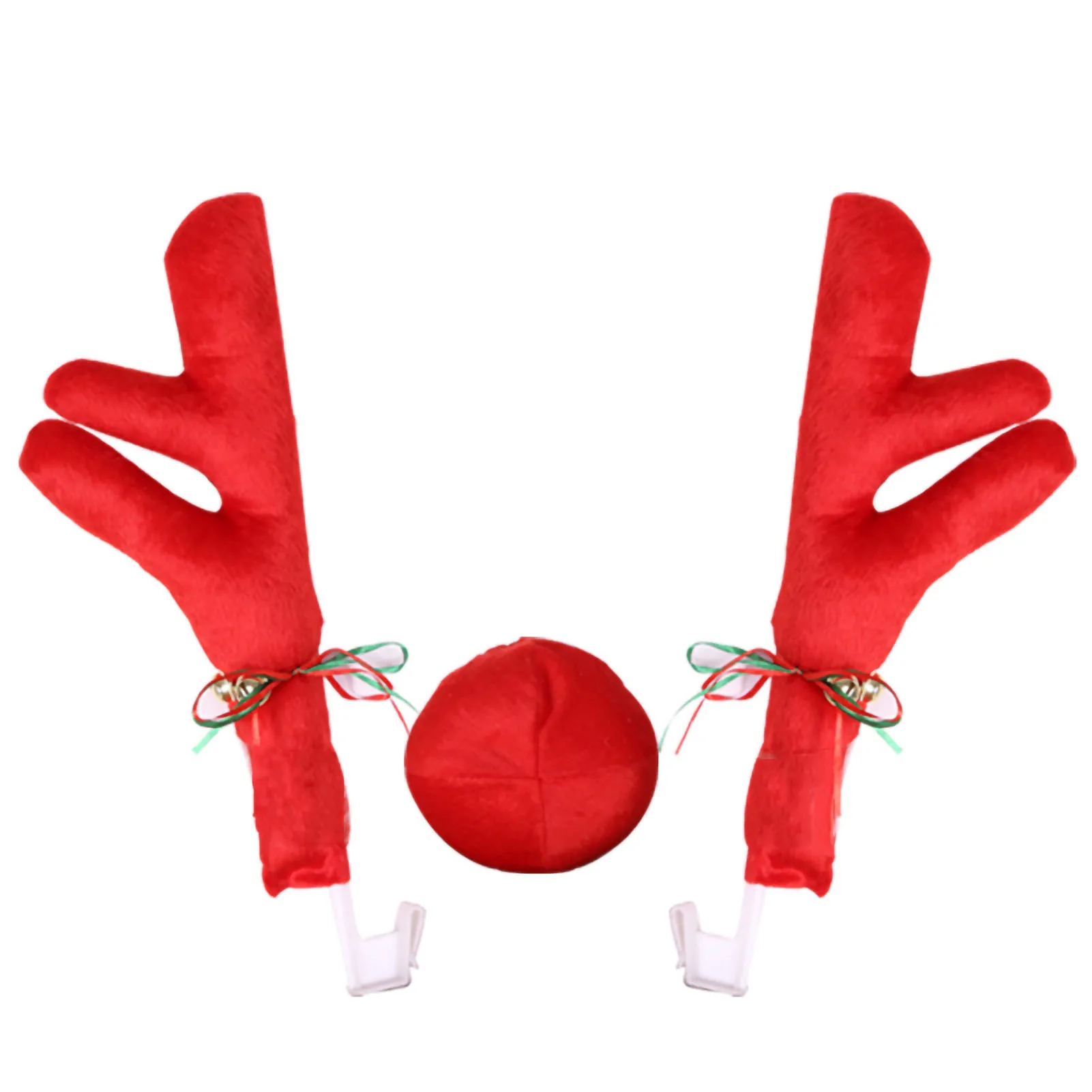 Auto rendiergewei neusset Leuke grappige rendier autoset met belletjes voor kerst autodecoratie Kerst rendier autoset