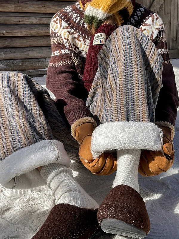 

Мужские повседневные брюки TANGZ Studio свободного кроя в полоску, широкие, длинные, струящиеся, для зимы, комфортные, модные