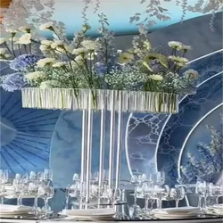 Acrylic Flower Stand Wedding Table Centerpieces Event Road Lead Party Metal Gold Modern Vase Centerpieces For Decor
