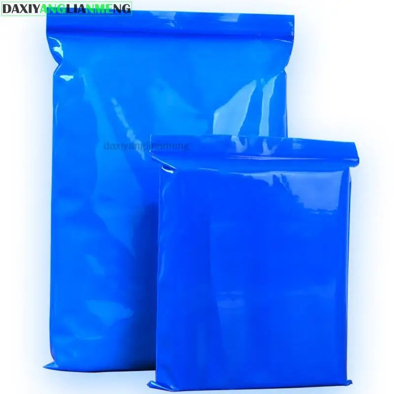 100pcs/lot size=3x4cm To20x30cm Blue Color Plastic PE Zipper Zipper Reclosable Packing bags, Thickness 200micron