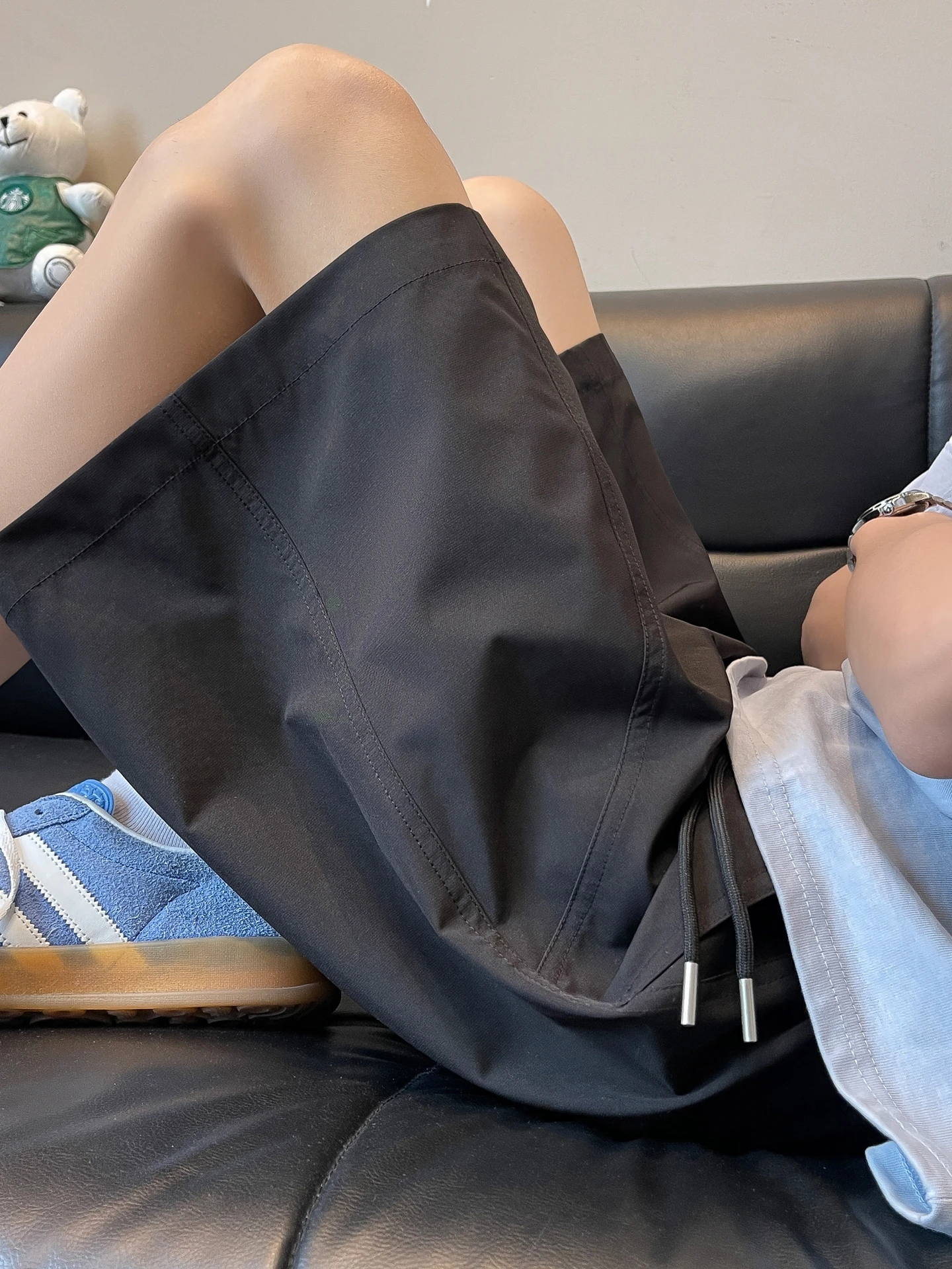 

Men's Summer Lightweight Loose Casual orts Qui Dry Beachwear Faionable American Brand Five-Quarter Mid-Waist Pants