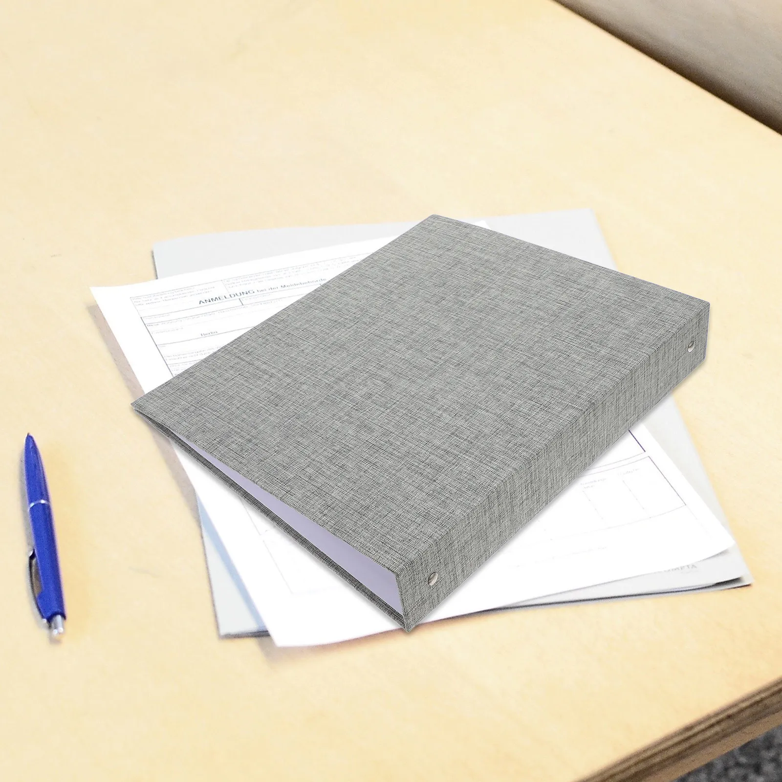 

A4 3 Ring Binder Premium Fabric Hardcover Document Protector Paper Page Organizer for Office School Home Resume Report