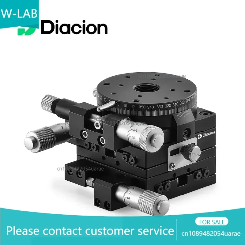 Diacion XYR80/XYR80-B Multi-axis Linear Ball Guide Stage High Precision Micrometer Heads Feeding Manual Aluminum Alloy 12.5mm