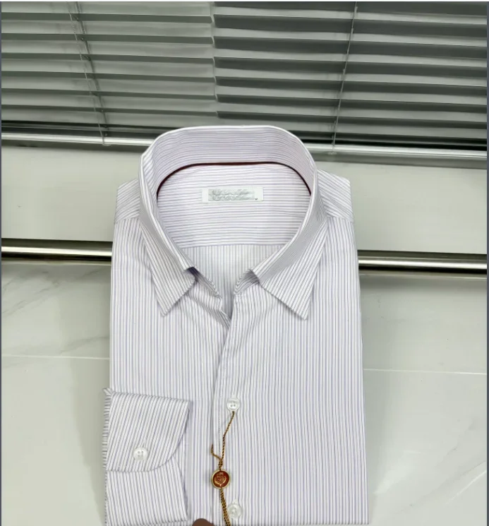 BILLIONAIRE SIJITONGDA2025  boutique new feature striped business long sleeved shirt, delicate and smooth, S-XXL