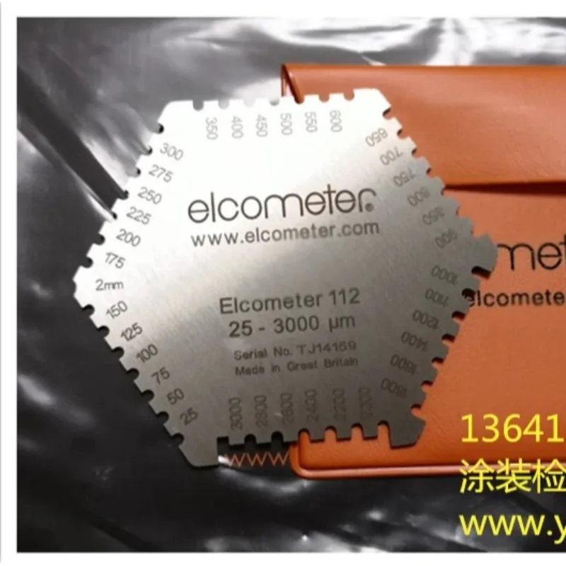 Elcometer112 Aluminum Hexagonal Wet Film Comb B112AL Hexagonal Wet Film Card