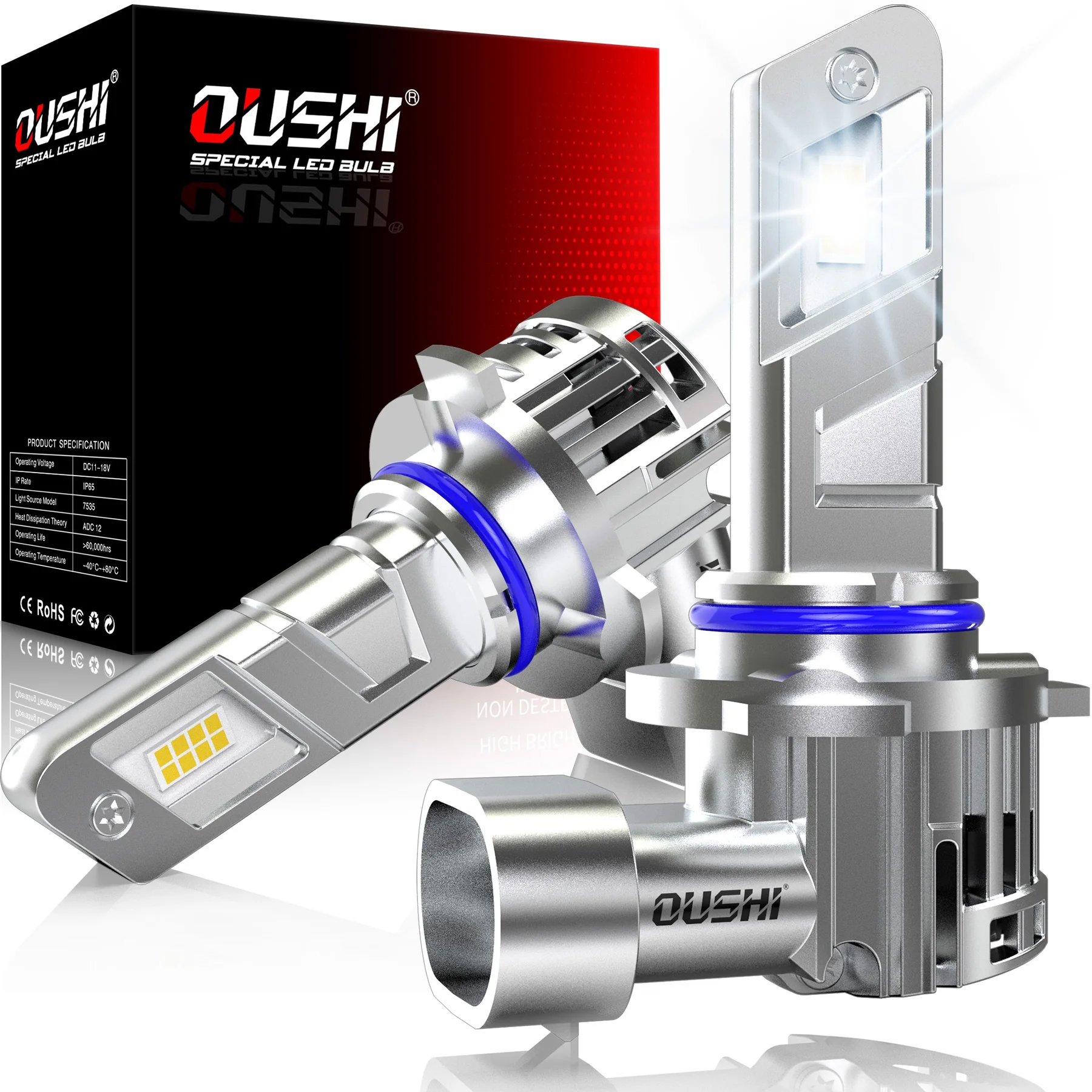 2pcs 9006 HB4 LED Fog Lamp Bulbs Super Bright Powerful No Adapter Required Car Turbo Diode White Moto Headlight 12v High Power