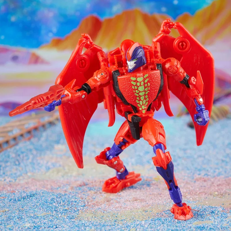 หม้อแปลง Hasbro รุ่น Predacon Evil serbansaur 12ซม. ตุ๊กตาขยับแขนขาได้คลาสดีลักซ์ Asli koleksi hadiah mainan anak-anak