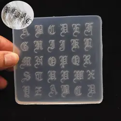 1Pc 3D Silicone Pressing Mold DIY Nail Art Reusable INS Style Versatile Gothic Text Bohemian Style Pattern Nail Beauty Charm