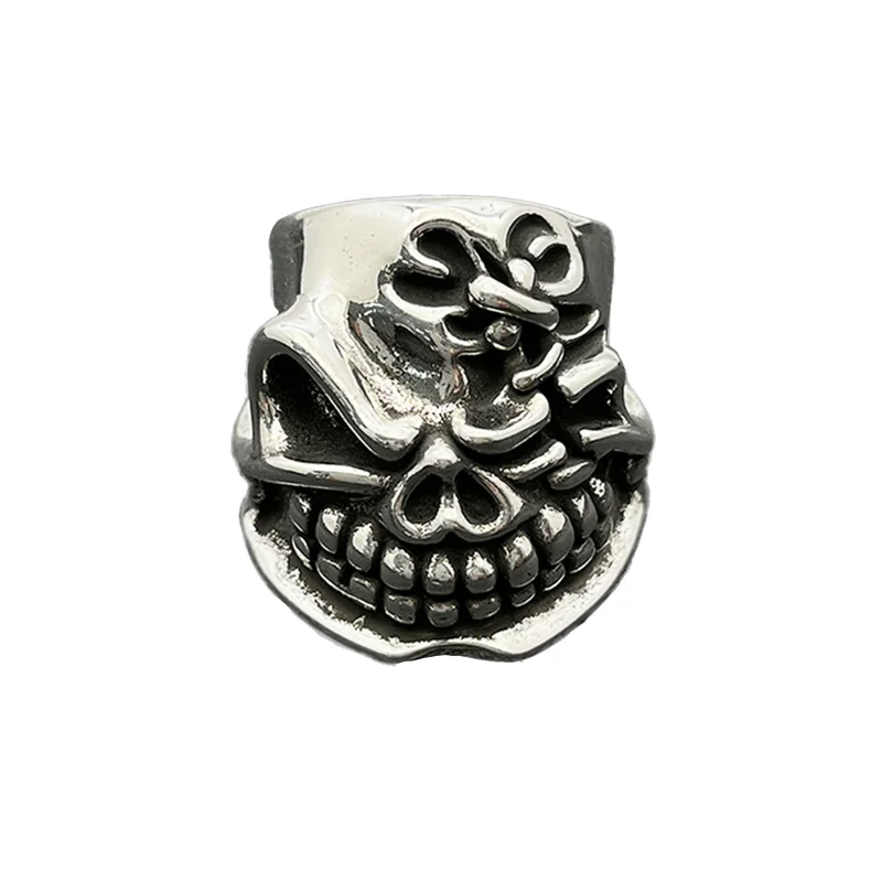 vintage chunky skull ring men's accessories luxury brands unique jewelry alternative halloween gifts