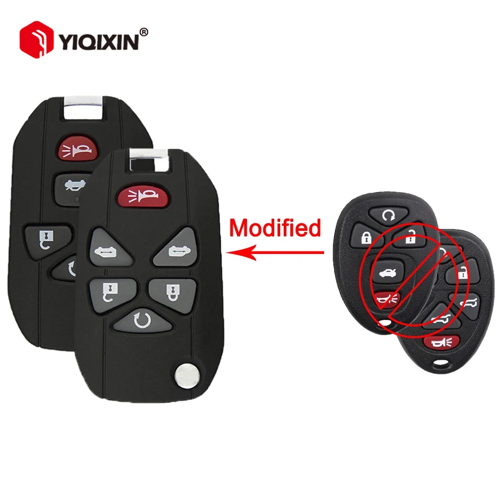 YIQIXIN For Buick G-C For Chevrolet Voor Cadillac 2011 Pontiac Saturs Modified Flip Remote Car Key Shell 5/6 Buttons