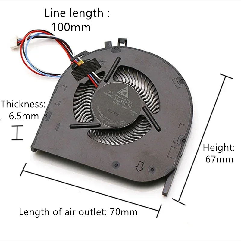 New Original Laptop CPU Cooling Fan For Lenovo THINKPAD E580 independent display cooling fan ND75C16-16D14 5V 0,0 45A