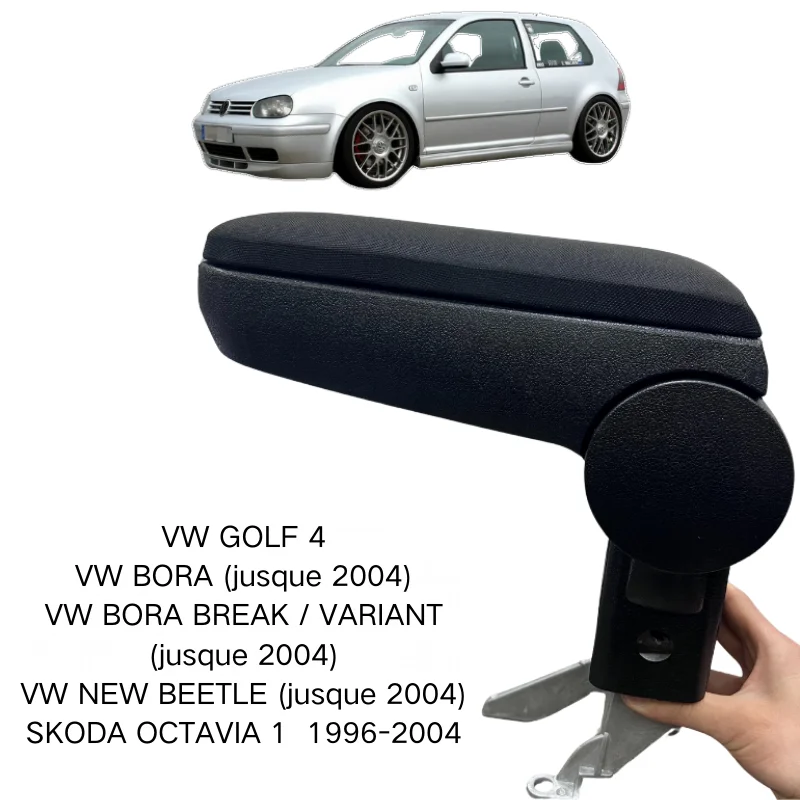 

Armrest For VW GOLF 4 1997-2006 Center Console Black Textile Original Fit Car Interior Accessories Replacement Trim Parts