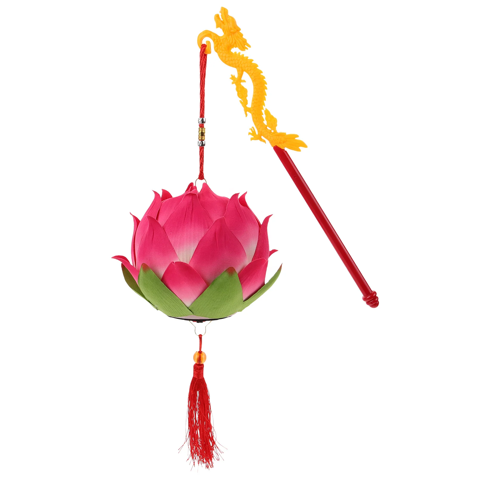 Lotus Lantern DIY Light Creative Chinese Style Lamp Manual Festival Decor Mid Autumn Props Silk Cloth