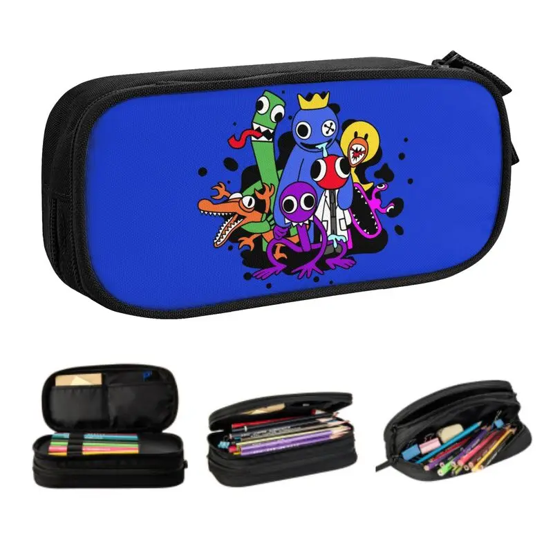 Benutzer definierte kawaii Regenbogen Freund umarmen es Feder mäppchen für Jungen Gilrs Videospiel große Kapazität Stift Tasche Box Schul material