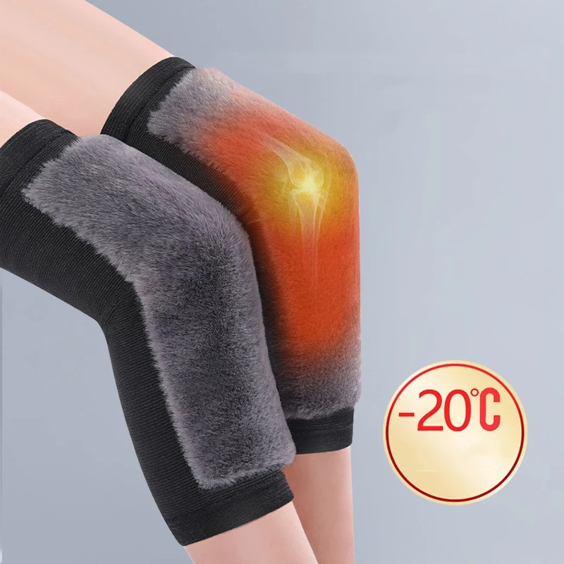 Rodilleras cálidas de Cachemira para hombres y mujeres, Protector de rodilla para prevenir la artritis, ciclismo, nuevo, invierno, 1 par