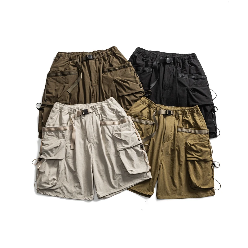 

Loose Fit Outdoor Workwear orts Men's Summer Thin Functional Large ket Five-Quarter Pants Qui Dry plus Size Couple's