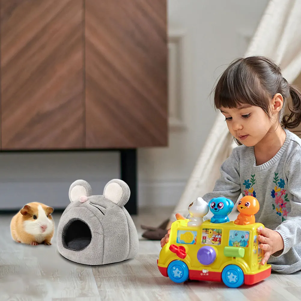 

Cotton Hamster Nest Bed Cozy Warm Hideaway For Guinea Pigs Chinchillas Rabbits Windproof Small Animal Habitat Mouse Design Pet