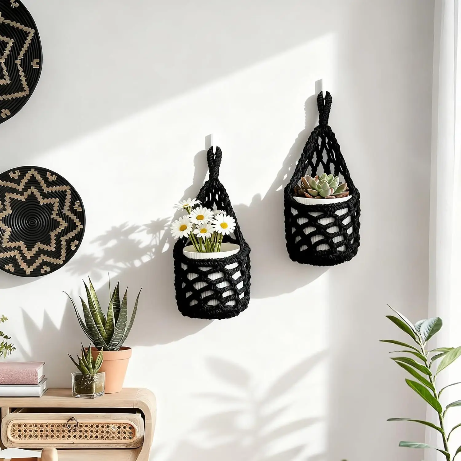 Boho Macrame Plant Hanger Net Bag Handmade Kitchen Fruit Vegetable Storage