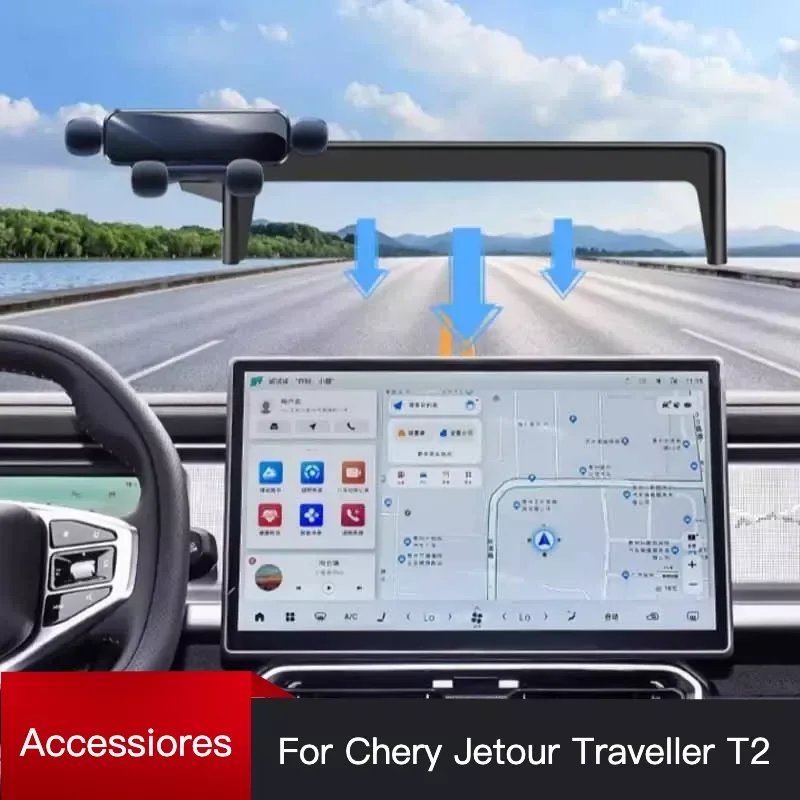 cherry Jetour Traveller T2 2023 2024 Jetour T2 Mobile Phone Holder Modification Phone Holder Display Screen Navigation