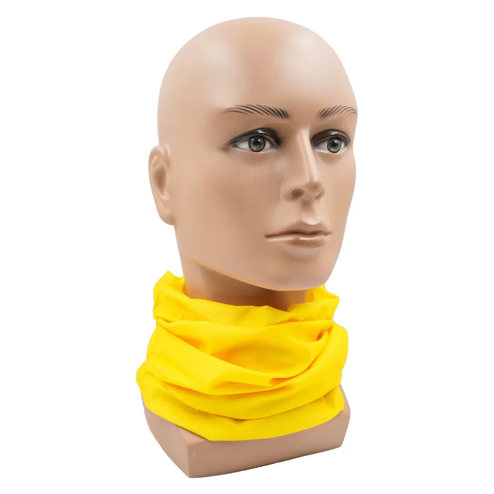 Yellow Tube Outdoor Bandana Women Running Hiking Headwear Breathable UV Dustproof Face Mask Cycling Scarf Seamless Neck Gaiter