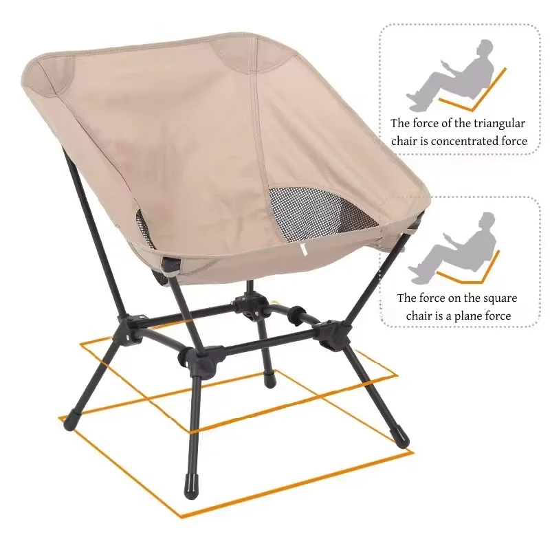 

New Detachable Portable Folding Moon Chair Outdoor Camping Chairs Beach Fishing Chair Ultralight Travel Hiking Picnic Seat Tools