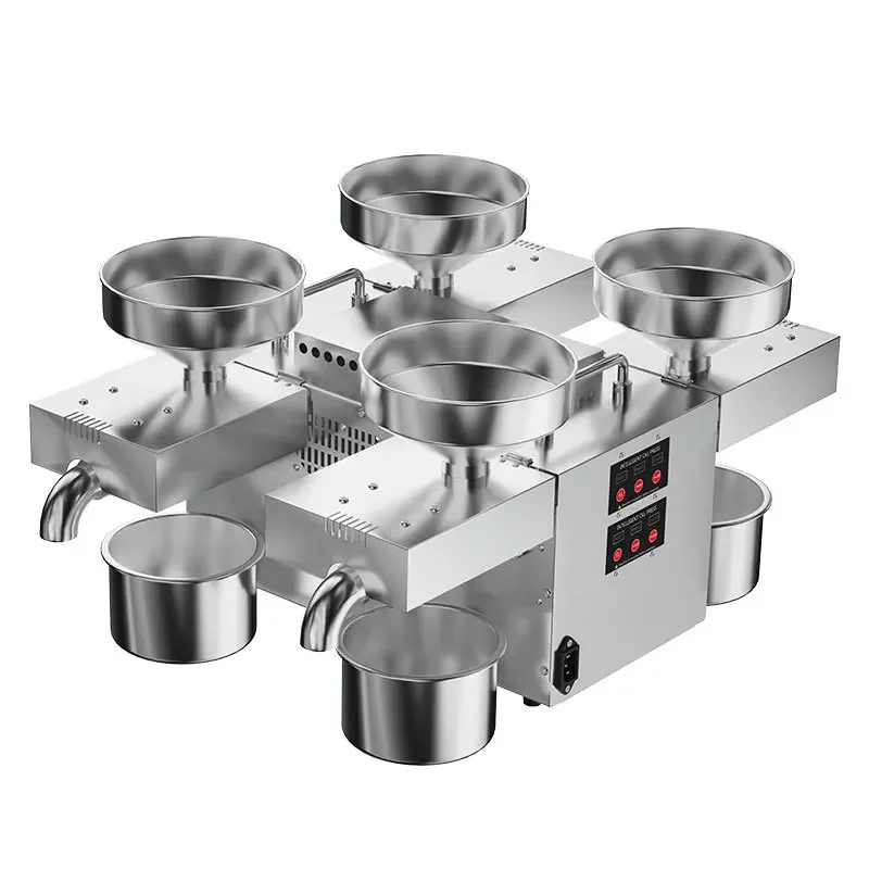 4 Heads Peanut Sesame Sunflower Coconut Sesame Soybean Peanut Avocado Palm Oil Extraction Machine Cocoa Seeds Oil Press Machine