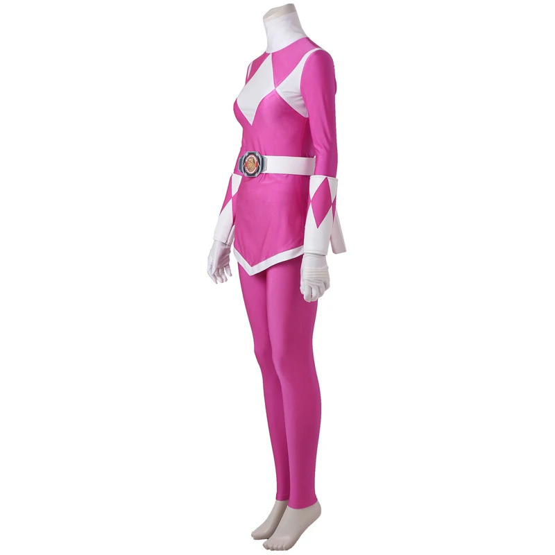 Adult Ptera Ranger Superhero Cosplay Costume  Mei Zyuranger Pink Outfit Fancy Halloween Carnival High Quality Bodysuit