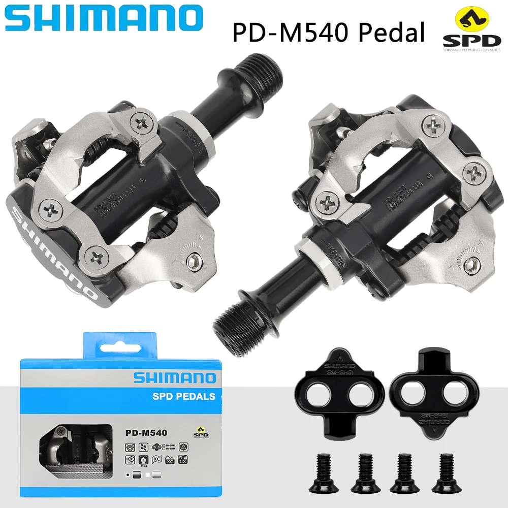 SHIMANO DEORE PD-M540 SPD Pedal for MTB Bike Self-Locking Dual Sided Pedal for Cross Country Ride Race Cyclo-cross Bike Parts