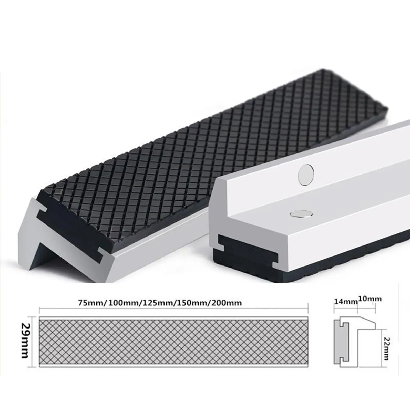 

Magnet Tool Soft Bench Vise Jaw Rubber Aluminum Alloy Pad for Vice Block Mill Clamp Construction Woodworking